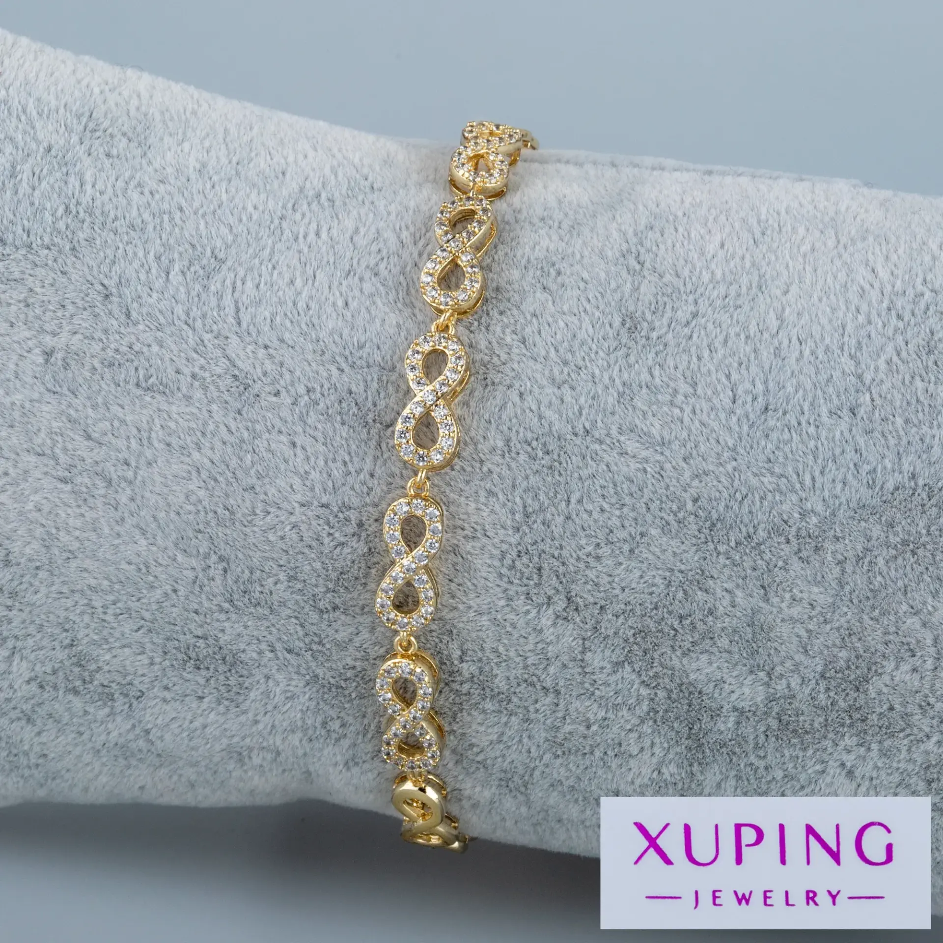Xuping Jewelry 14K Zarif Sonsuz Taşlı Bileklik