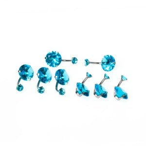 Piercing Göbek 12mm Taşlı