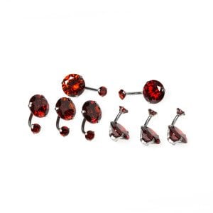 Piercing Göbek 12mm Taşlı