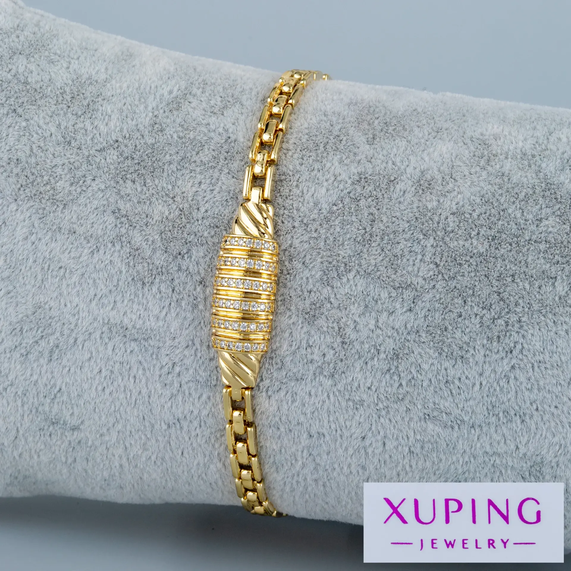 Xuping Jewelry 14K Taşlı Zincir Bileklik