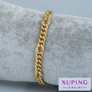 Xuping Jewelry 14K Taşlı Zincir Bileklik