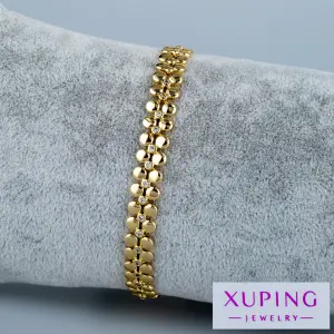 Xuping Jewelry 14K Çiçek Taşlı Zincir Bileklik