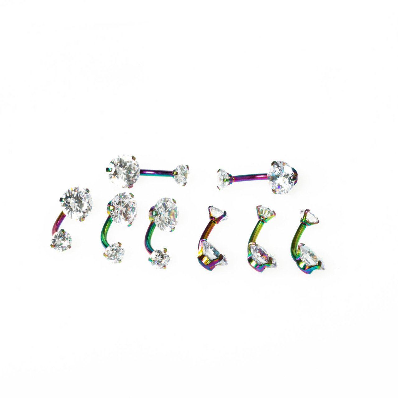 Piercing Göbek 8mm Taşlı