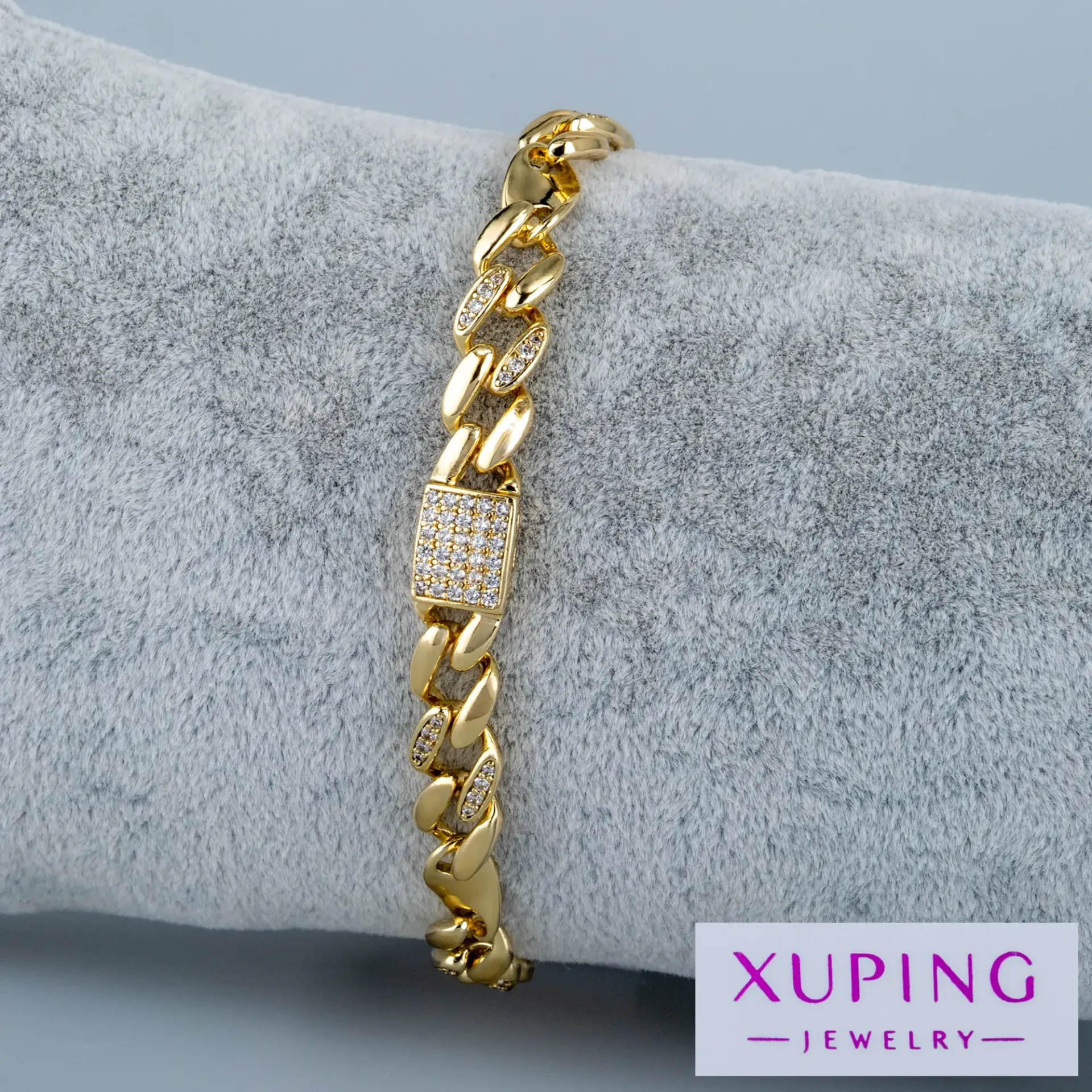 Xuping Jewelry 14K Taşlı Zincir Bileklik