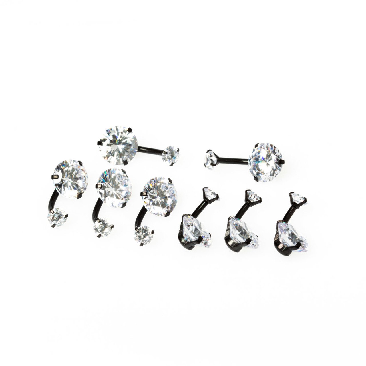 Piercing Göbek 10mm Taşlı