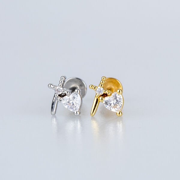 Piercing Tragus Kalp ve Kılıç