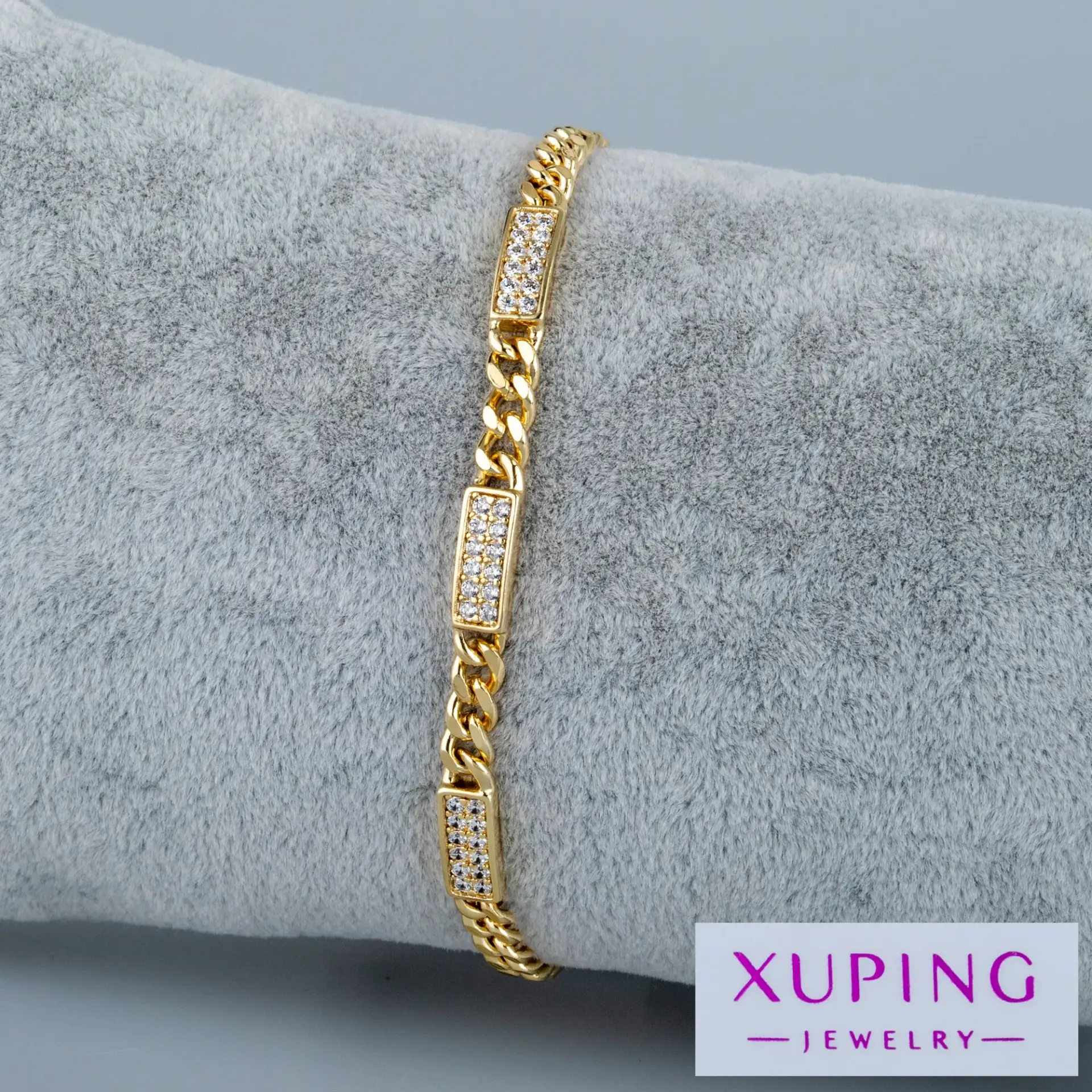 Xuping Jewelry 14K Taşlı Zincir Bileklik
