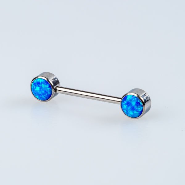 Piercing Titanyum Göğüs Opal