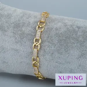 Xuping Jewelry 14K Taşlı Zincir Bileklik