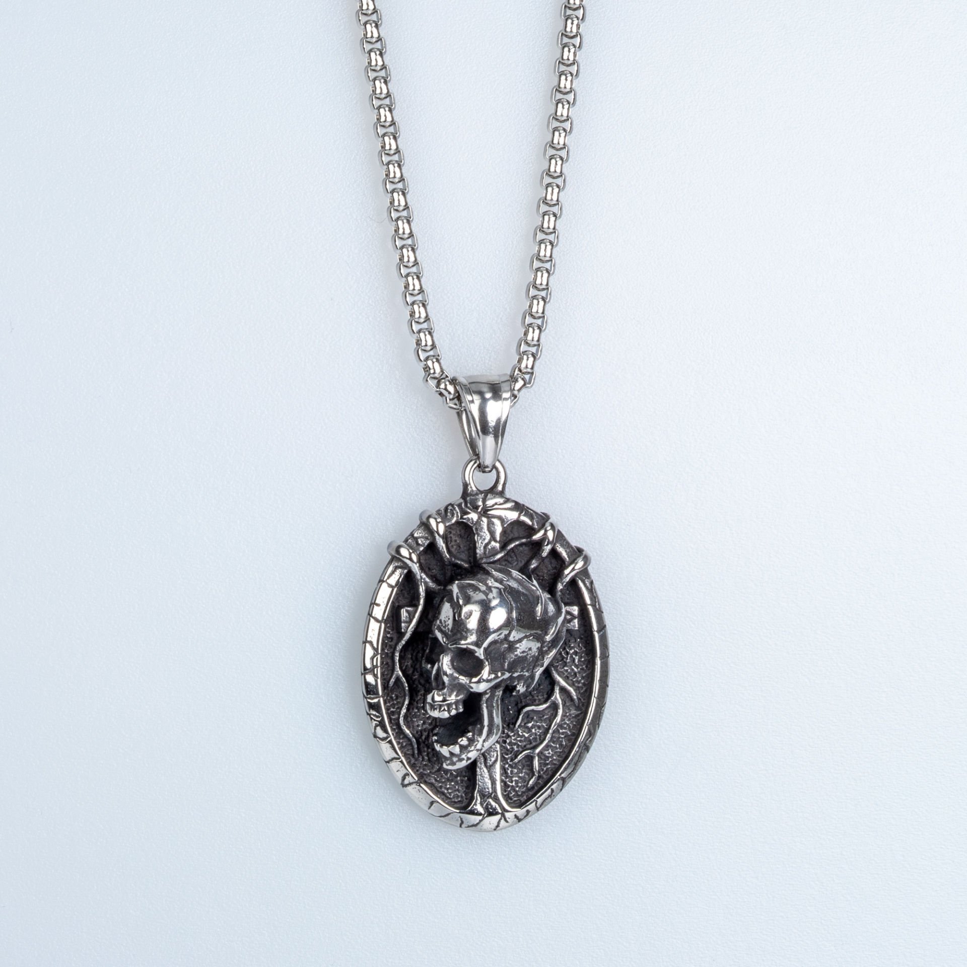 Steel Necklace Skull