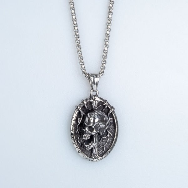 Steel Necklace Skull