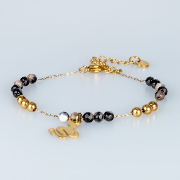 سوار سلسلة من الفولاذ حجر طبيعي