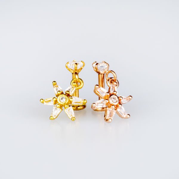 Toptan 316L Çelik Barlı Piercing Tragus Çiçek