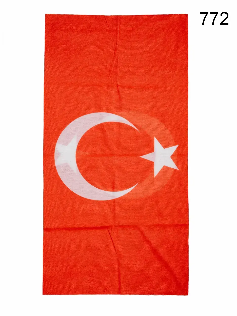 Toptan Türk Bayrağı Baskılı Dikişsiz Boyunluk