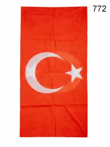 Toptan Türk Bayrağı Baskılı Dikişsiz Boyunluk