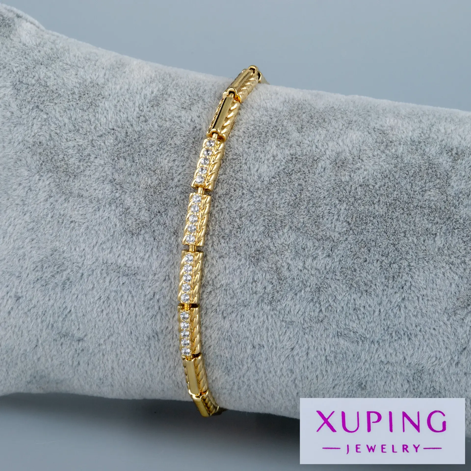 Xuping Jewelry 14K Taşlı Zincir Bileklik