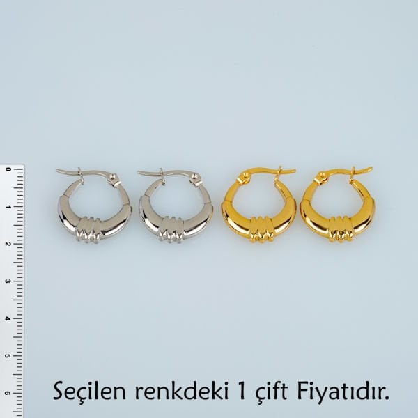 Steel Earring Pair