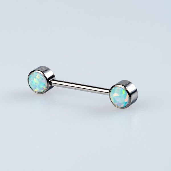 Piercing Titanyum Göğüs Opal