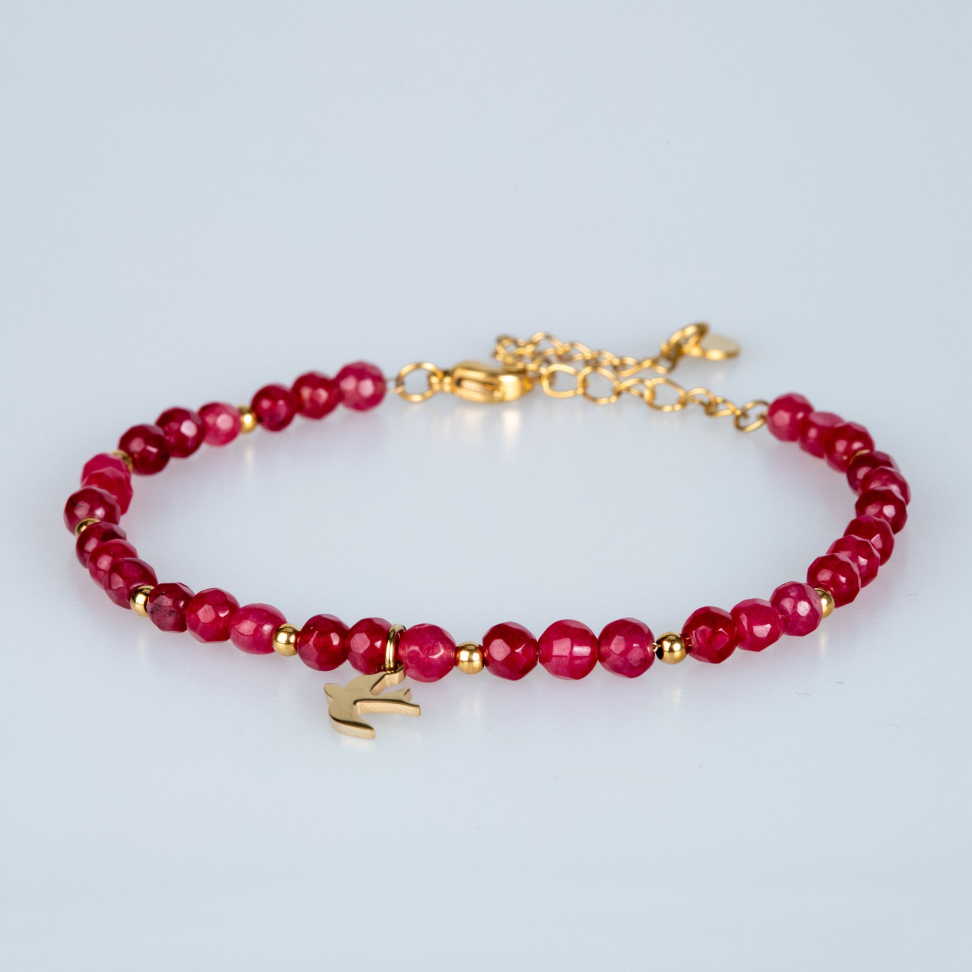 Steel Chain Bracelet Natural Stone
