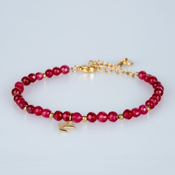Steel Chain Bracelet Natural Stone