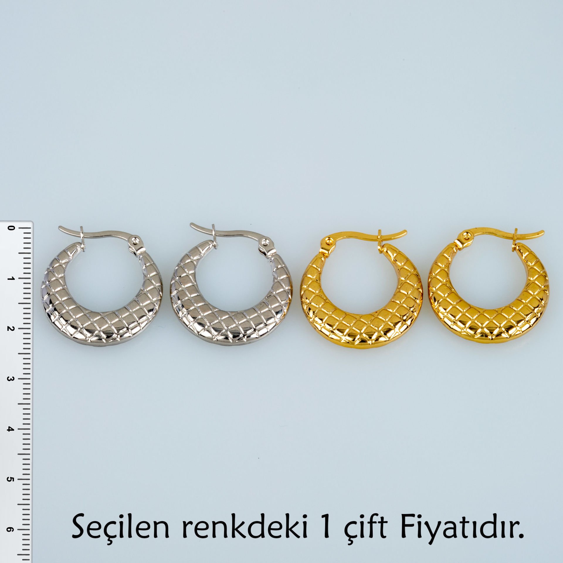 Steel Earring Pair