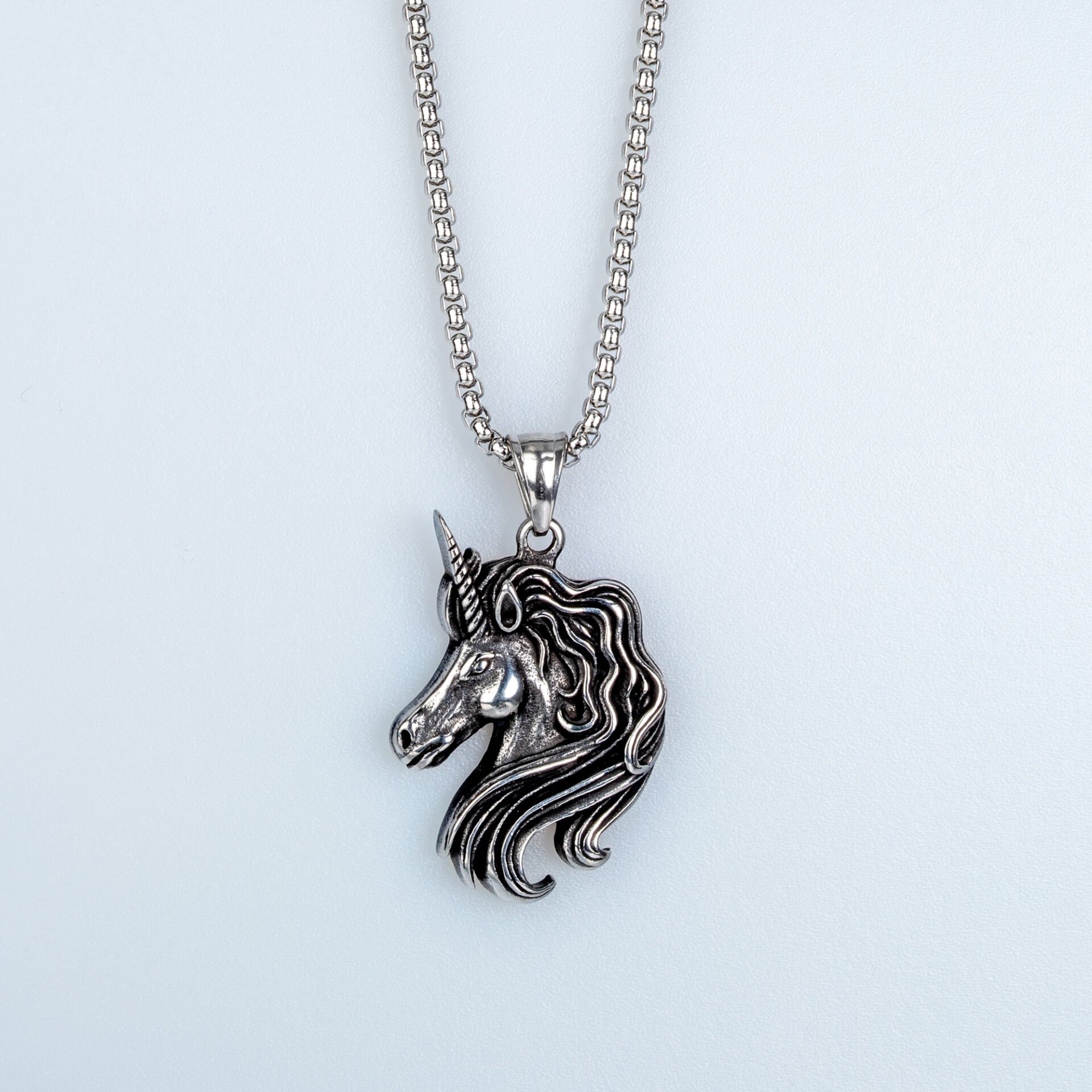 Steel Necklace Unicorn