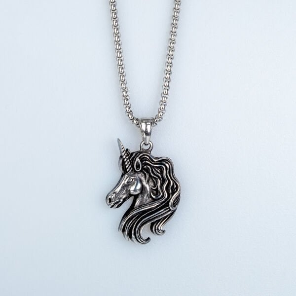 Steel Necklace Unicorn
