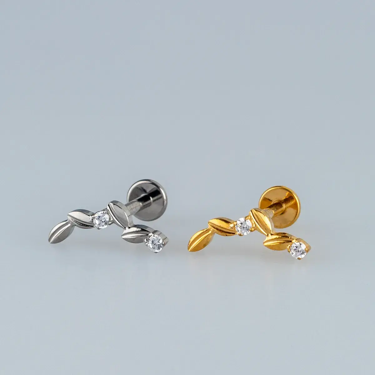Toptan G23 Titanyum Yapraklı Dal Piercing