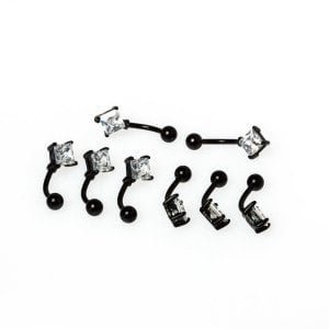 Piercing Göbek 10mm Taşlı