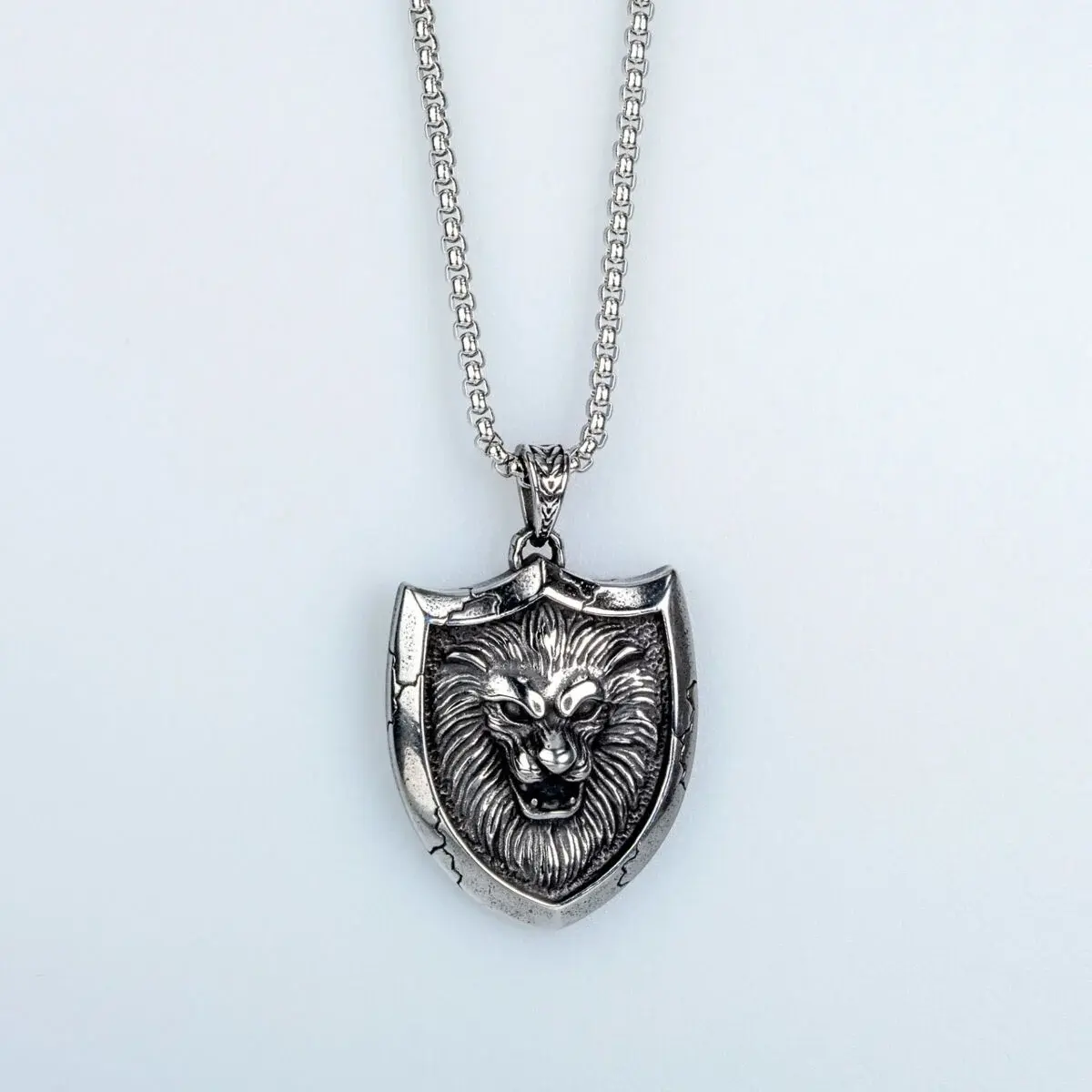 Toptan Aslan Gotik Çelik Erkek Kolye