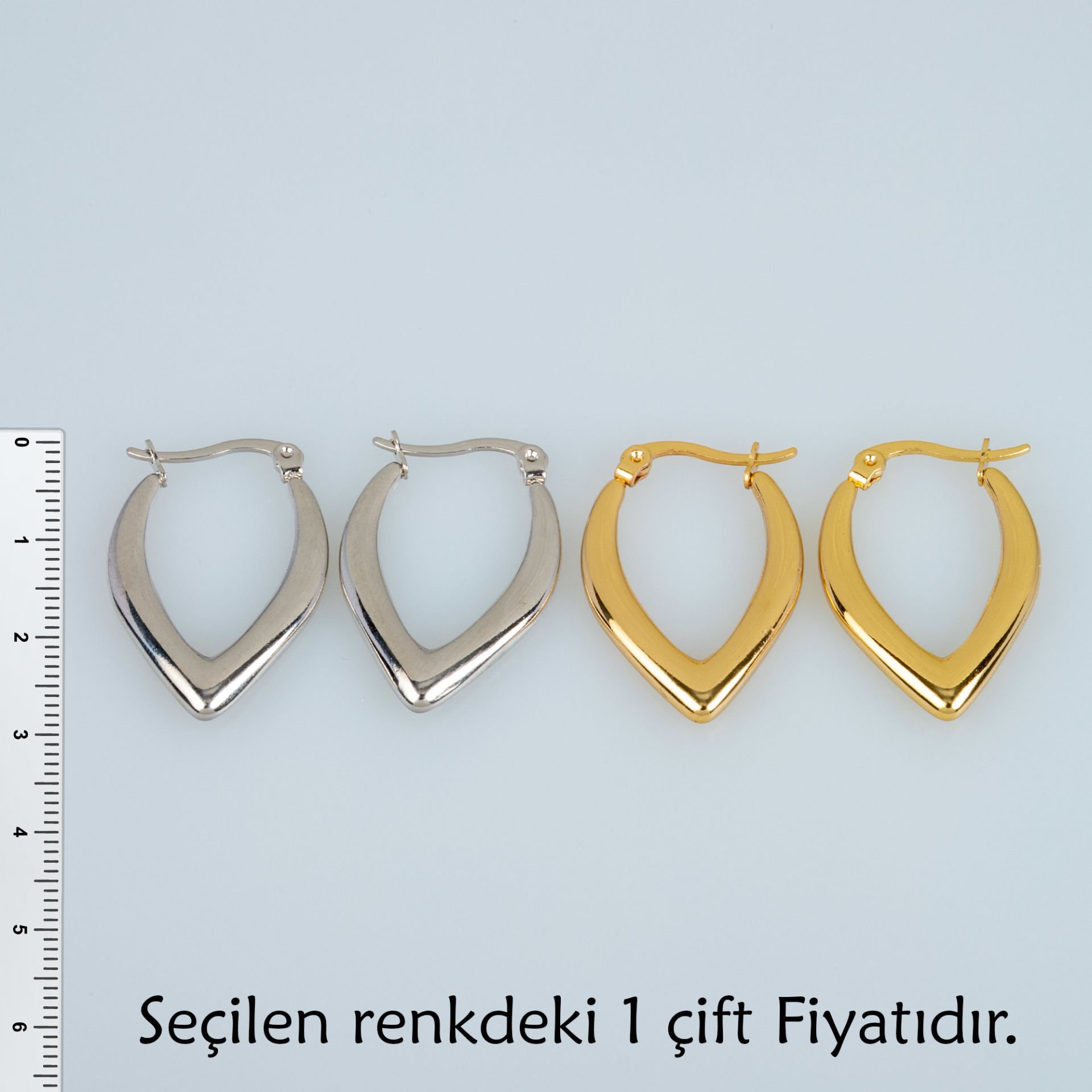 Çelik Küpe Çift