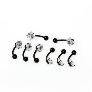Piercing Göbek 10mm Taşlı