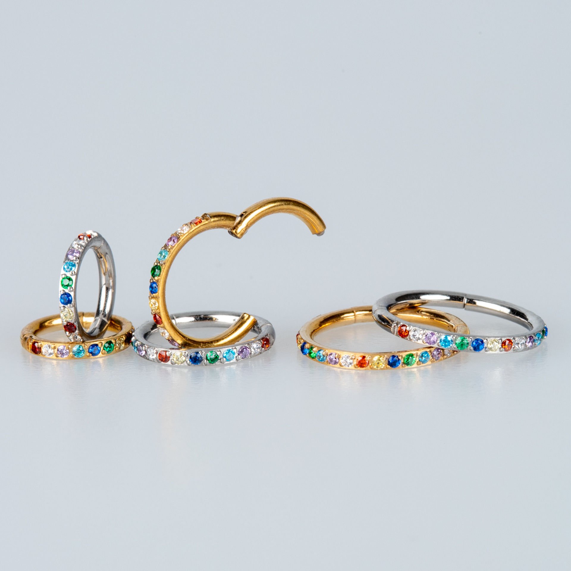 Halka Piercing Segment Taşlı