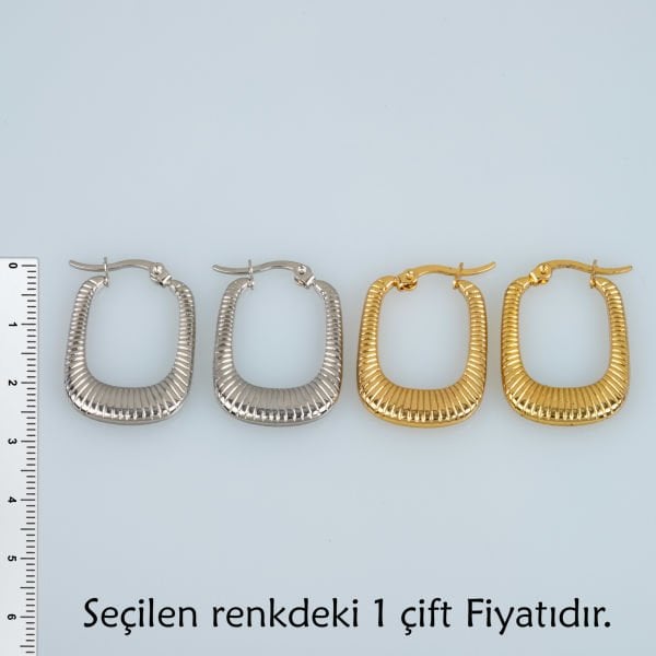 Steel Earring Pair