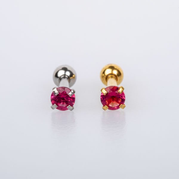 Piercing Tragus 3mm Yuvarlak Taş