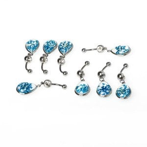 Piercing Göbek Epoksi Çiçek