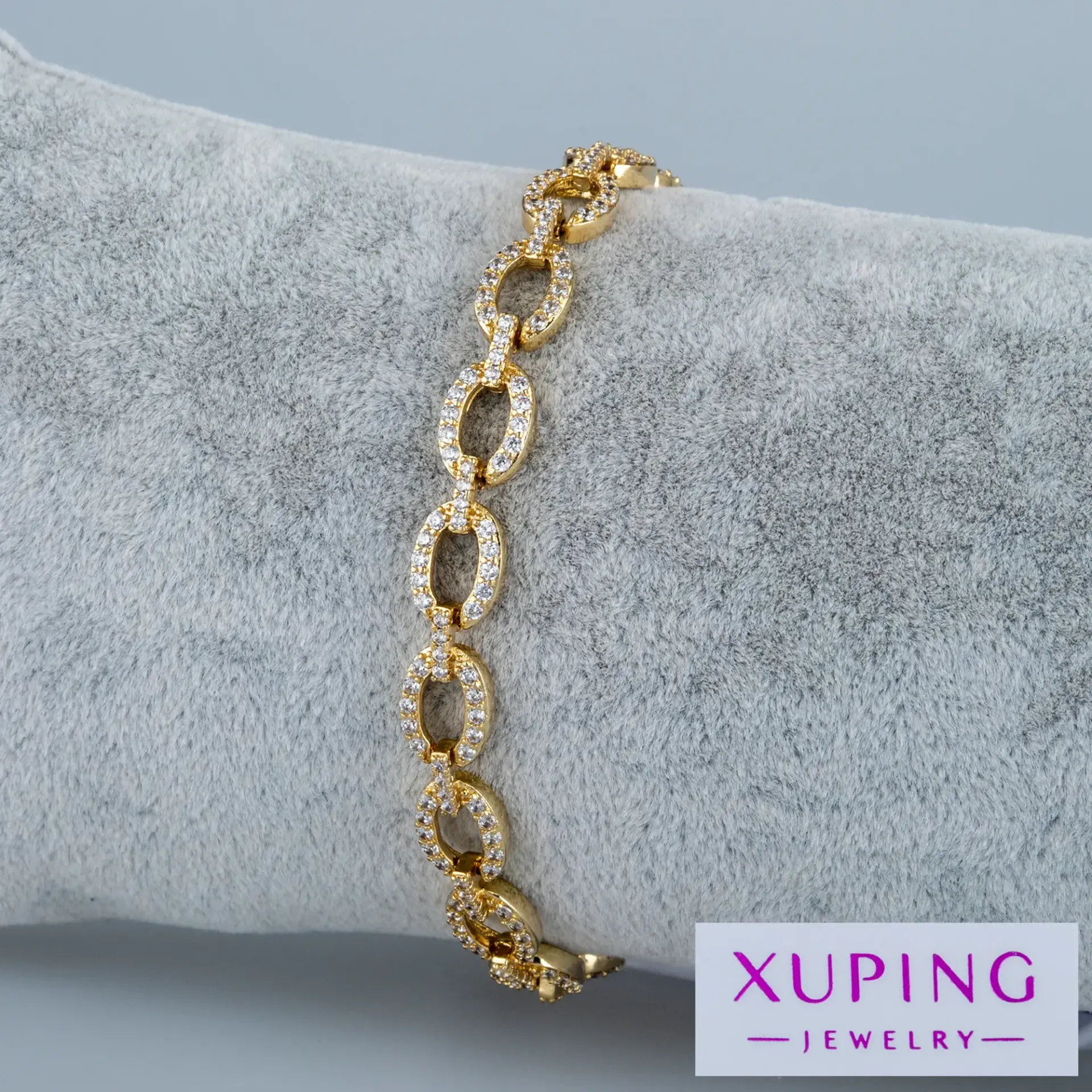 Xuping Jewelry 14K Zincir Taşlı Bileklik