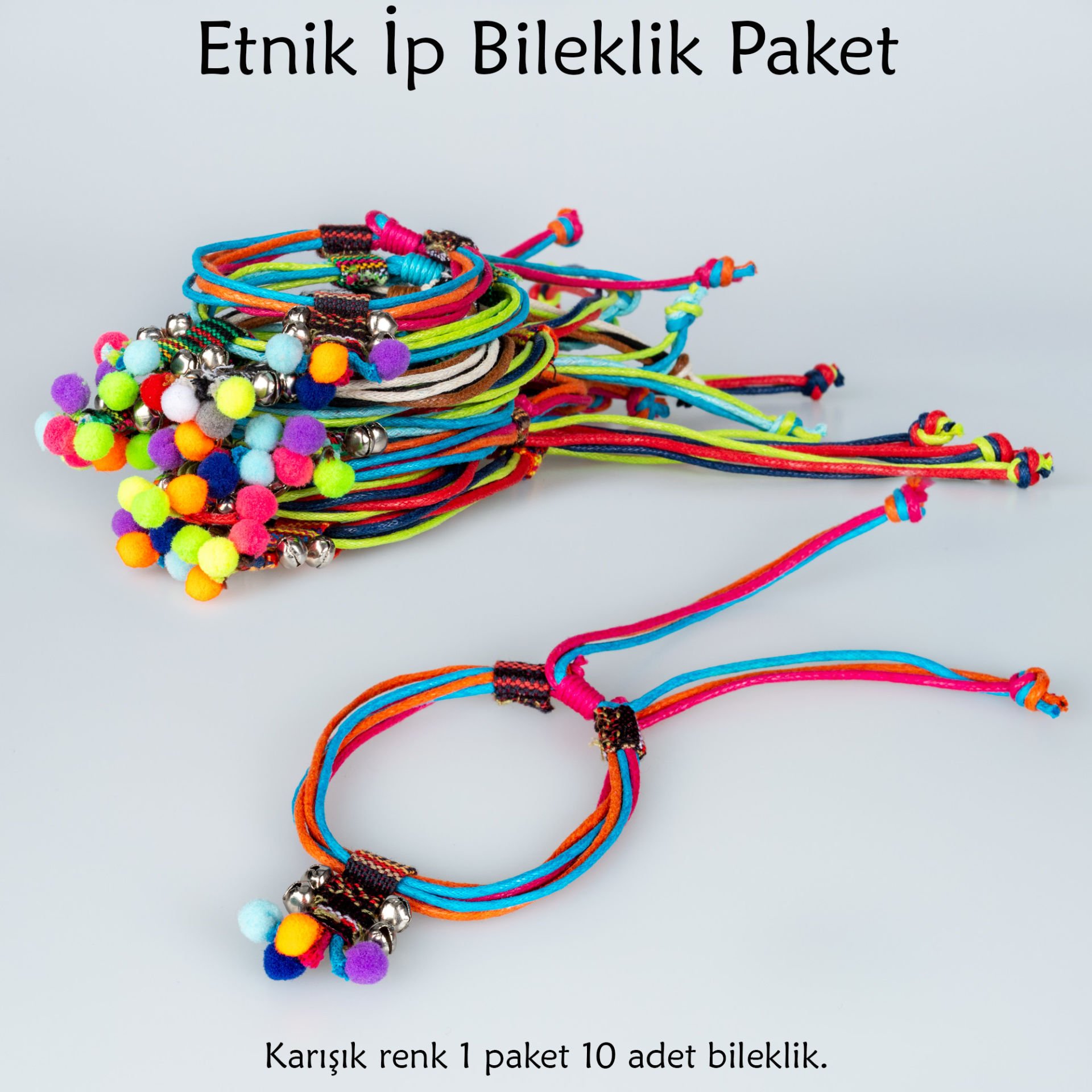 Etnik İp  Bileklik  Halhal 1 Paket