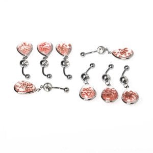 Piercing Göbek Epoksi Çiçek