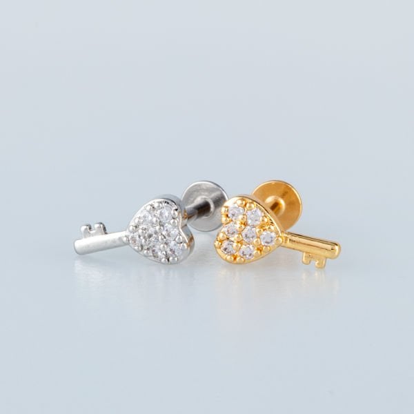 Piercing Tragus Anahtar Kalp