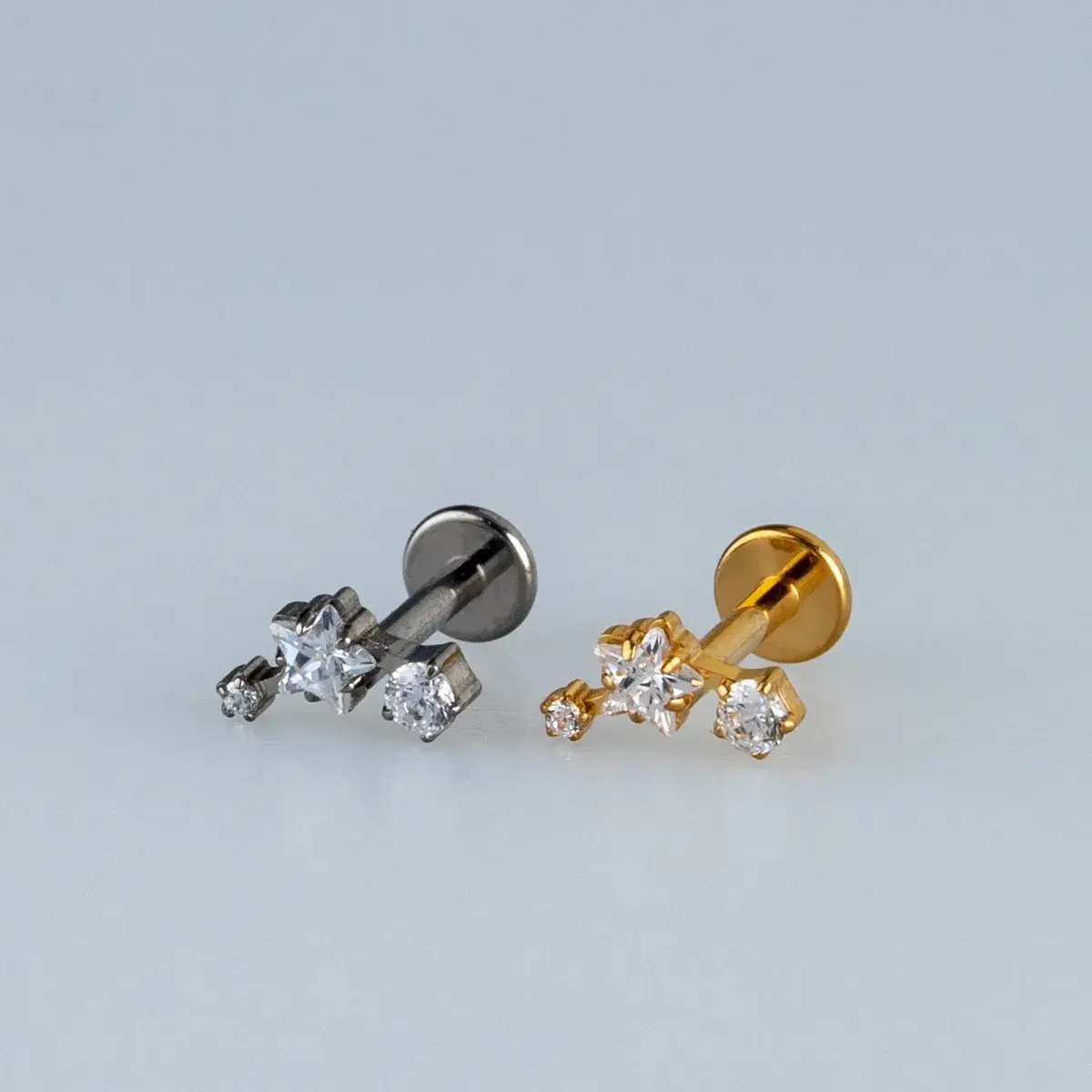 Toptan G23 Titanyum Yıldızlı Kavisli Piercing