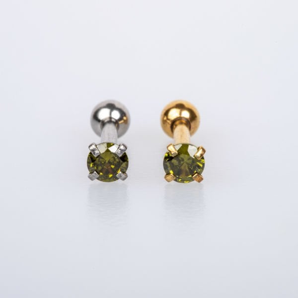 Piercing Tragus 3mm Yuvarlak Taş