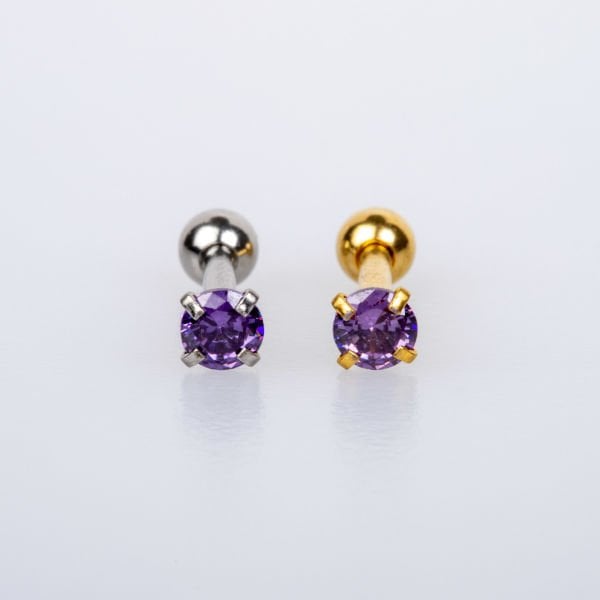 Piercing Tragus 3mm Yuvarlak Taş