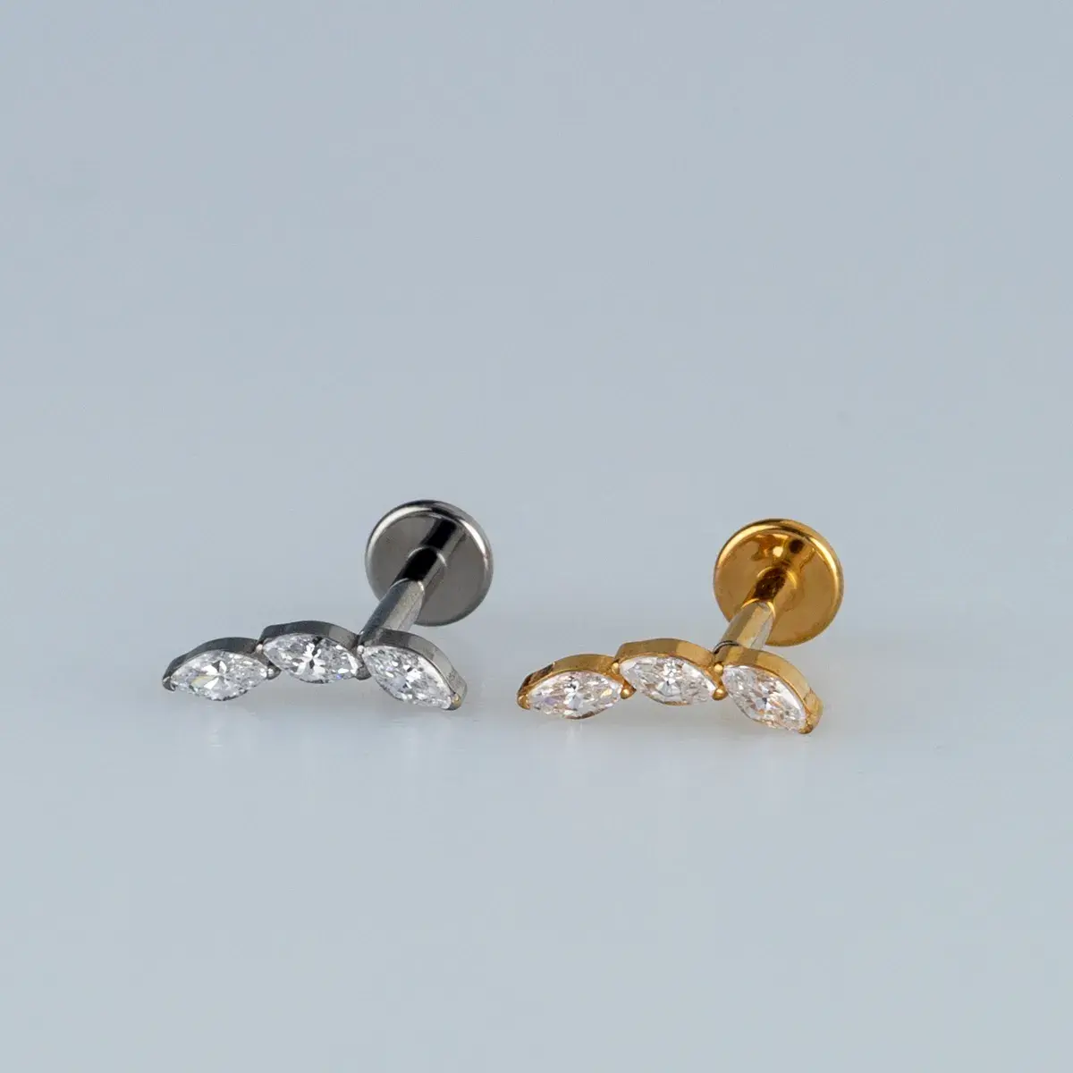 Toptan G23 Titanyum Üçlü Markiz Piercing