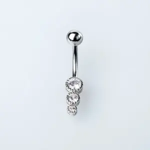 Toptan Piercing Göbek Taşlı Beyaz