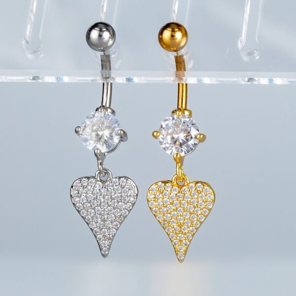 Piercing Göbek Fashion Kalp