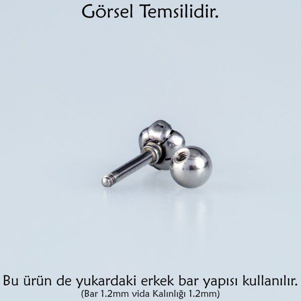 Piercing Çelik Tragus Uzaylı
