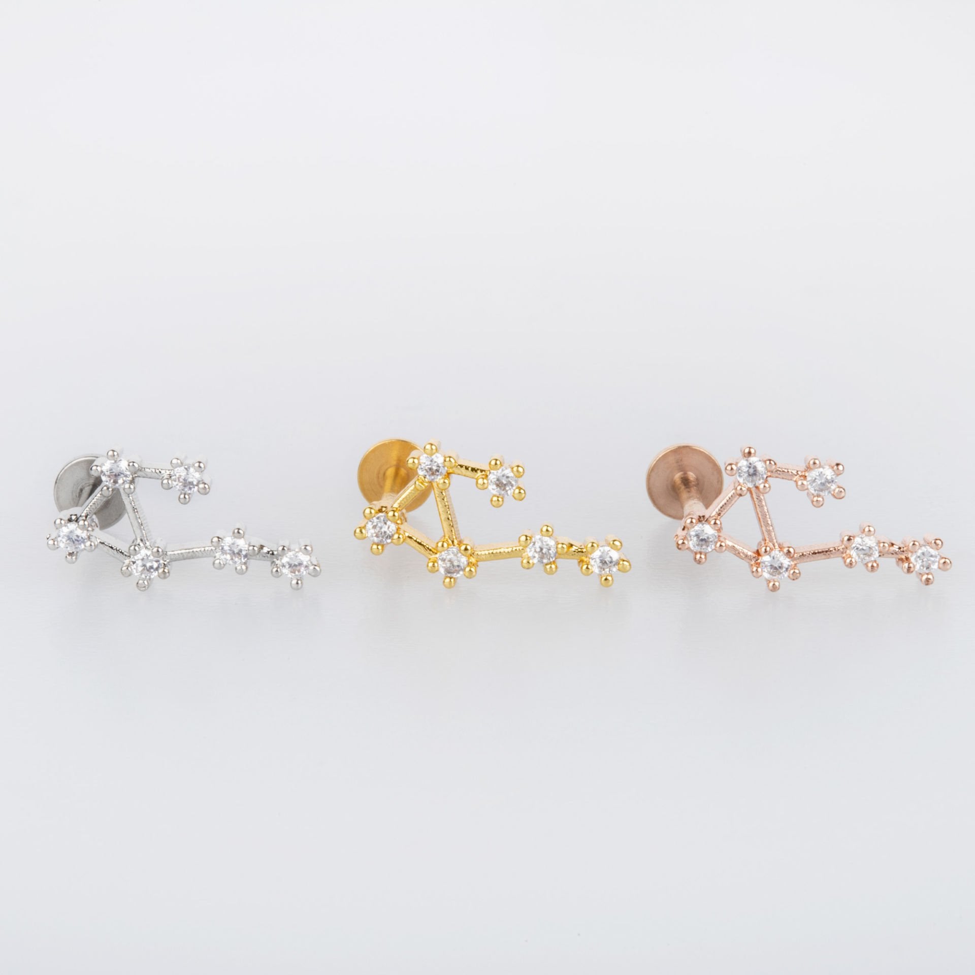 Toptan 316L Çelik Barlı Piercing Tragus Takım Yıldız