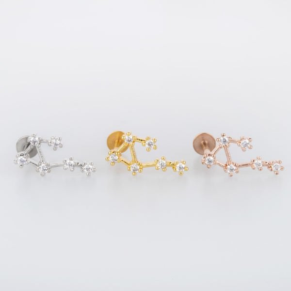 Toptan 316L Çelik Barlı Piercing Tragus Takım Yıldız