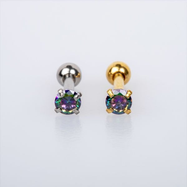 Piercing Tragus 3mm Yuvarlak Taş